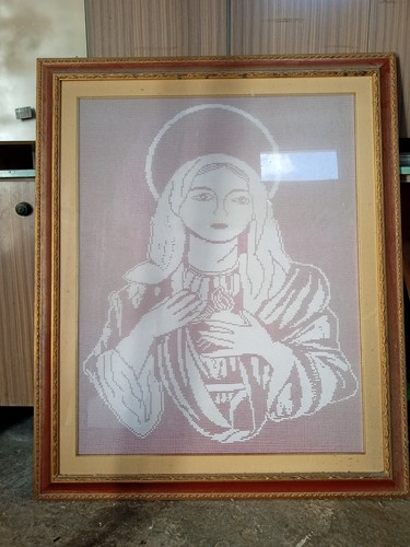 Quadro all uncinetto madonna - quadro, all'uncinetto