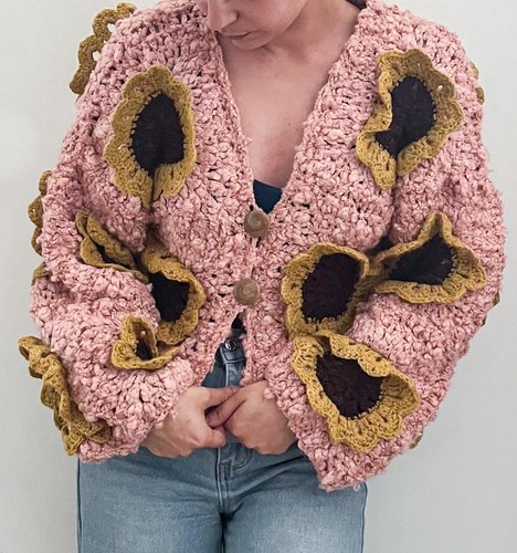 Cardigan granny sunflower - cardigan, |