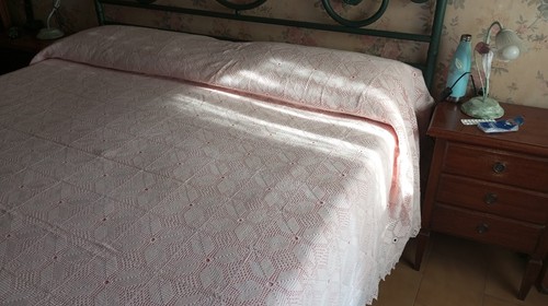 Copriletto cotone rosa - in,