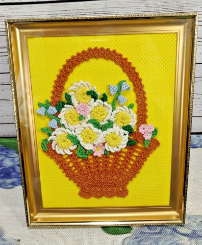 Cesto artistico vintage fatto